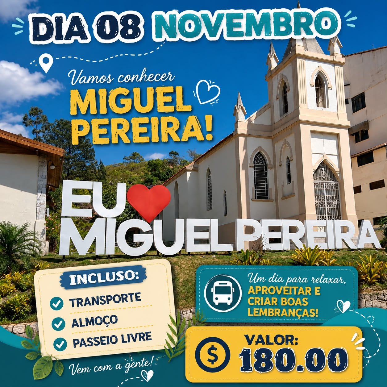 Passeio para Miguel Pereira em 8 de novembro